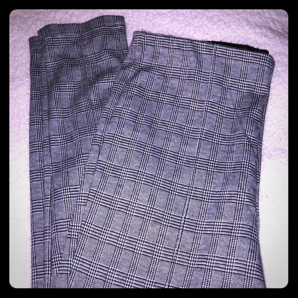 High rise plaid leggings